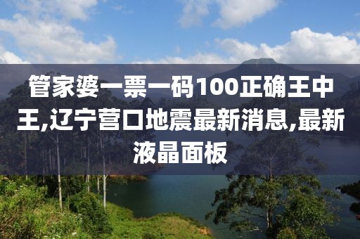 管家婆一票一码100正确王中王,辽宁营口地震最新消息,最新液晶面板