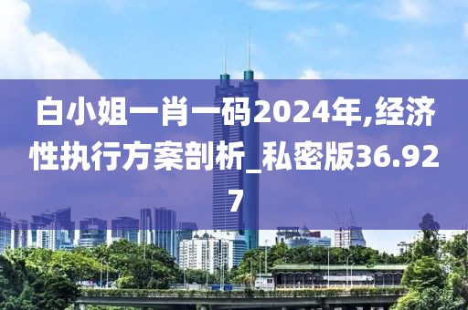 白小姐一肖一码2024年,经济性执行方案剖析_私密版36.927