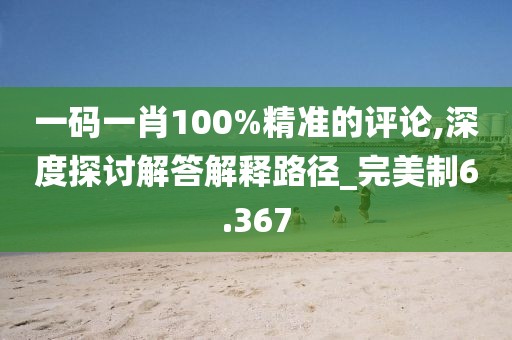 一码一肖100%精准的评论,深度探讨解答解释路径_完美制6.367