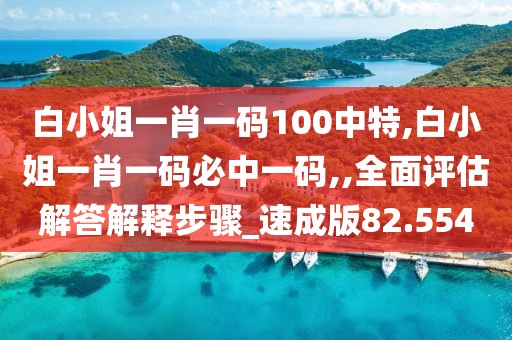 白小姐一肖一码100中特,白小姐一肖一码必中一码,,全面评估解答解释步骤_速成版82.554