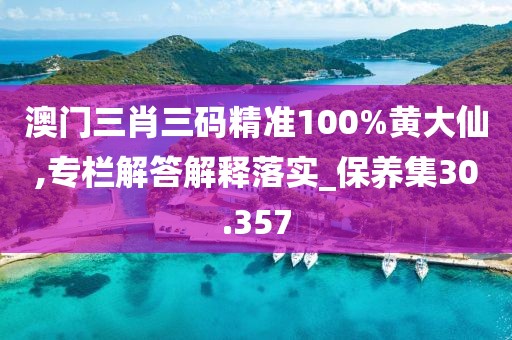 澳门三肖三码精准100%黄大仙,专栏解答解释落实_保养集30.357