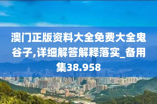 澳门正版资料大全免费大全鬼谷子,详细解答解释落实_备用集38.958
