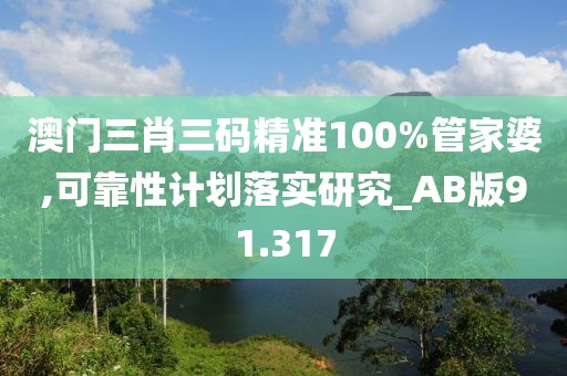 澳门三肖三码精准100%管家婆,可靠性计划落实研究_AB版91.317
