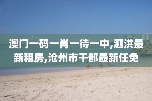 澳门一码一肖一待一中,泗洪最新租房,沧州市干部最新任免