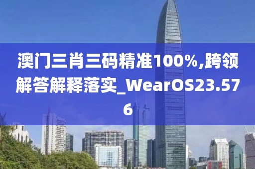 澳门三肖三码精准100%,跨领解答解释落实_WearOS23.576