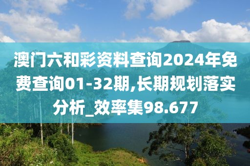 澳门六和彩资料查询2024年免费查询01-32期,长期规划落实分析_效率集98.677