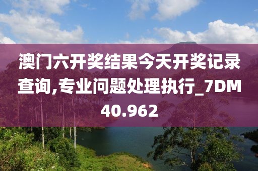 澳门六开奖结果今天开奖记录查询,专业问题处理执行_7DM40.962