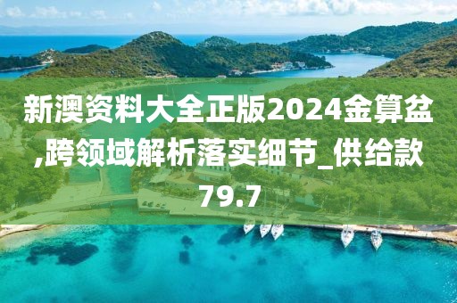 新澳资料大全正版2024金算盆,跨领域解析落实细节_供给款79.7