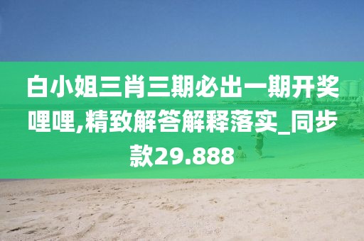 白小姐三肖三期必出一期开奖哩哩,精致解答解释落实_同步款29.888