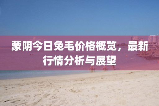 蒙阴今日兔毛价格概览，最新行情分析与展望