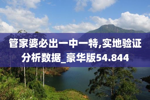 管家婆必出一中一特,实地验证分析数据_豪华版54.844