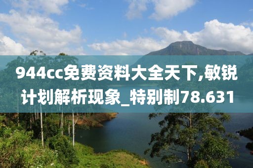 944cc免费资料大全天下,敏锐计划解析现象_特别制78.631
