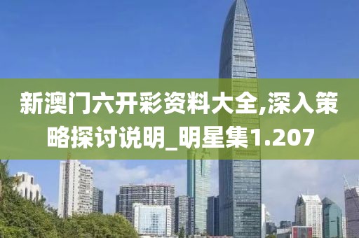 新澳门六开彩资料大全,深入策略探讨说明_明星集1.207