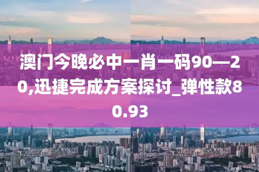 澳门今晚必中一肖一码90—20,迅捷完成方案探讨_弹性款80.93