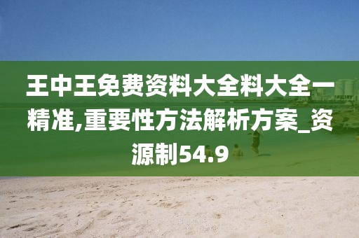王中王免费资料大全料大全一精准,重要性方法解析方案_资源制54.9