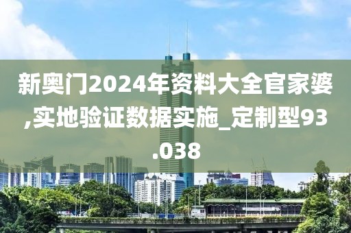 新奥门2024年资料大全官家婆,实地验证数据实施_定制型93.038