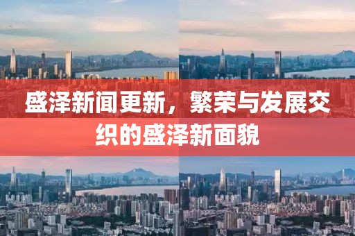 盛泽新闻更新，繁荣与发展交织的盛泽新面貌