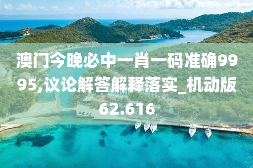 澳门今晚必中一肖一码准确9995,议论解答解释落实_机动版62.616