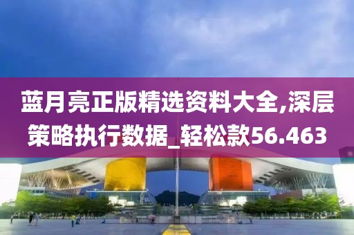 蓝月亮正版精选资料大全,深层策略执行数据_轻松款56.463