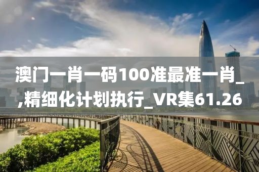 澳门一肖一码100准最准一肖_,精细化计划执行_VR集61.26