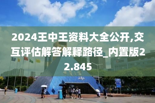 2024王中王资料大全公开,交互评估解答解释路径_内置版22.845