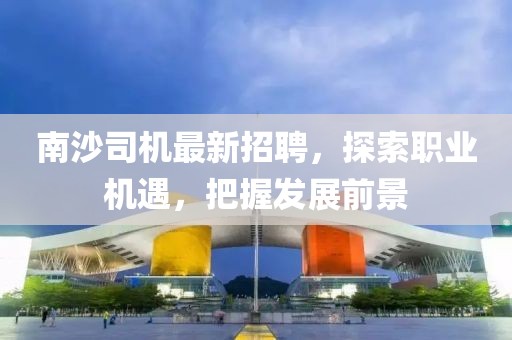 南沙司机最新招聘，探索职业机遇，把握发展前景