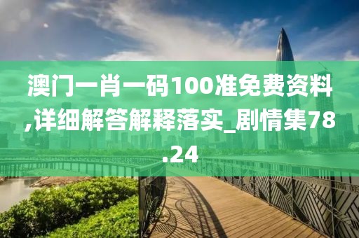 澳门一肖一码100准免费资料,详细解答解释落实_剧情集78.24