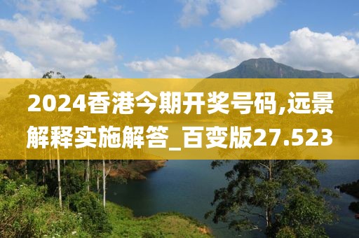 2024香港今期开奖号码,远景解释实施解答_百变版27.523