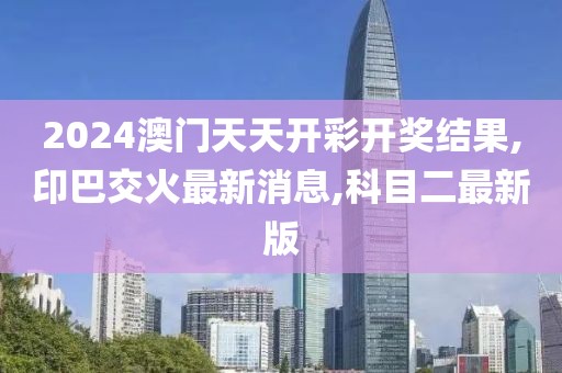 2024澳门天天开彩开奖结果,印巴交火最新消息,科目二最新版