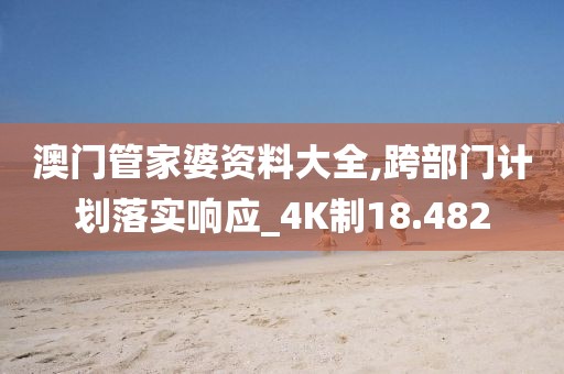 澳门管家婆资料大全,跨部门计划落实响应_4K制18.482