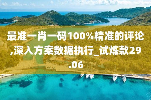 最准一肖一码100%精准的评论,深入方案数据执行_试炼款29.06