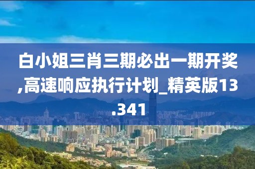 白小姐三肖三期必出一期开奖,高速响应执行计划_精英版13.341