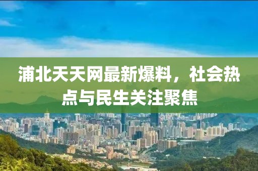 浦北天天网最新爆料，社会热点与民生关注聚焦
