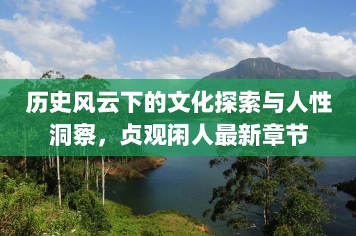 历史风云下的文化探索与人性洞察，贞观闲人最新章节
