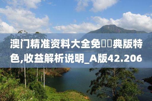 澳门精准资料大全免費經典版特色,收益解析说明_A版42.206