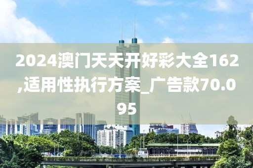 2024澳门天天开好彩大全162,适用性执行方案_广告款70.095
