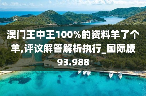 澳门王中王100%的资料羊了个羊,评议解答解析执行_国际版93.988