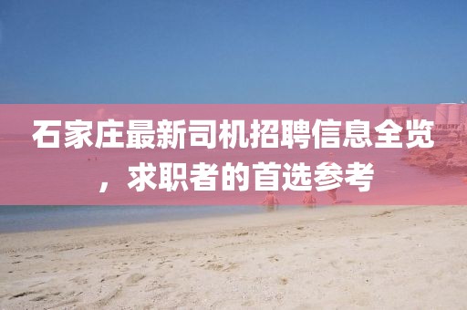 石家庄最新司机招聘信息全览，求职者的首选参考