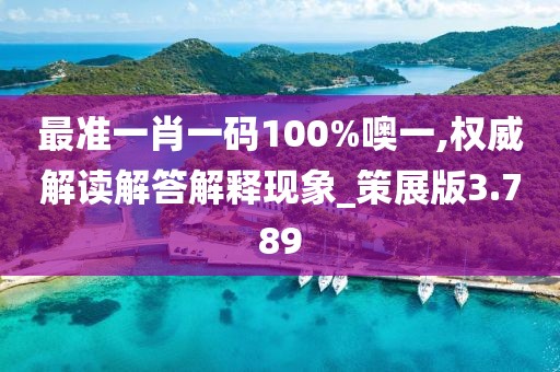 最准一肖一码100%噢一,权威解读解答解释现象_策展版3.789
