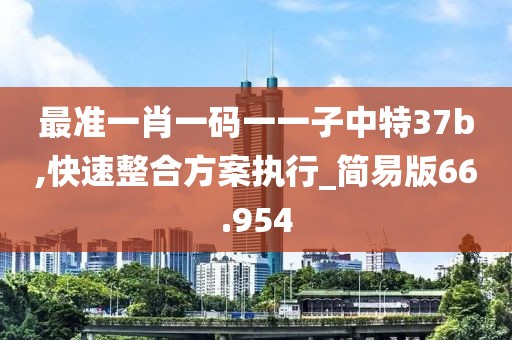 最准一肖一码一一子中特37b,快速整合方案执行_简易版66.954
