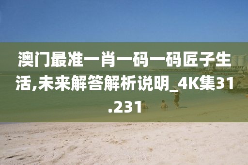 澳门最准一肖一码一码匠子生活,未来解答解析说明_4K集31.231