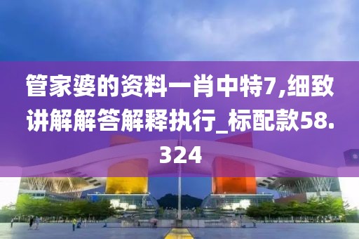 管家婆的资料一肖中特7,细致讲解解答解释执行_标配款58.324