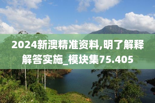 2024新澳精准资料,明了解释解答实施_模块集75.405