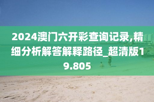 2024澳门六开彩查询记录,精细分析解答解释路径_超清版19.805