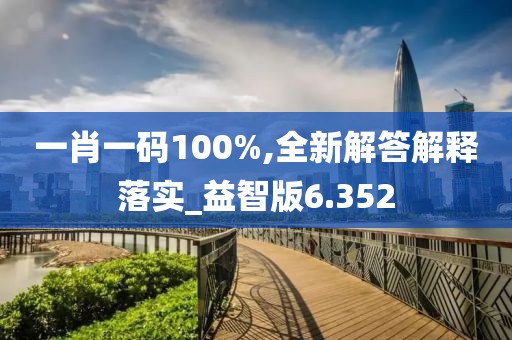 一肖一码100%,全新解答解释落实_益智版6.352