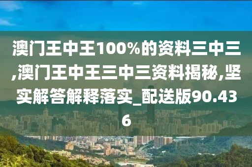 澳门王中王100%的资料三中三,澳门王中王三中三资料揭秘,坚实解答解释落实_配送版90.436