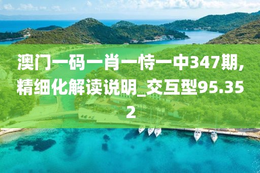 澳门一码一肖一恃一中347期,精细化解读说明_交互型95.352