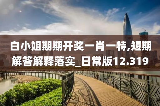 白小姐期期开奖一肖一特,短期解答解释落实_日常版12.319