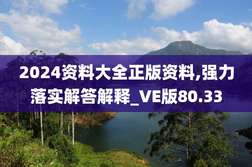 2024资料大全正版资料,强力落实解答解释_VE版80.33