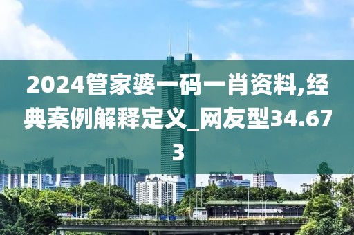 2024管家婆一码一肖资料,经典案例解释定义_网友型34.673